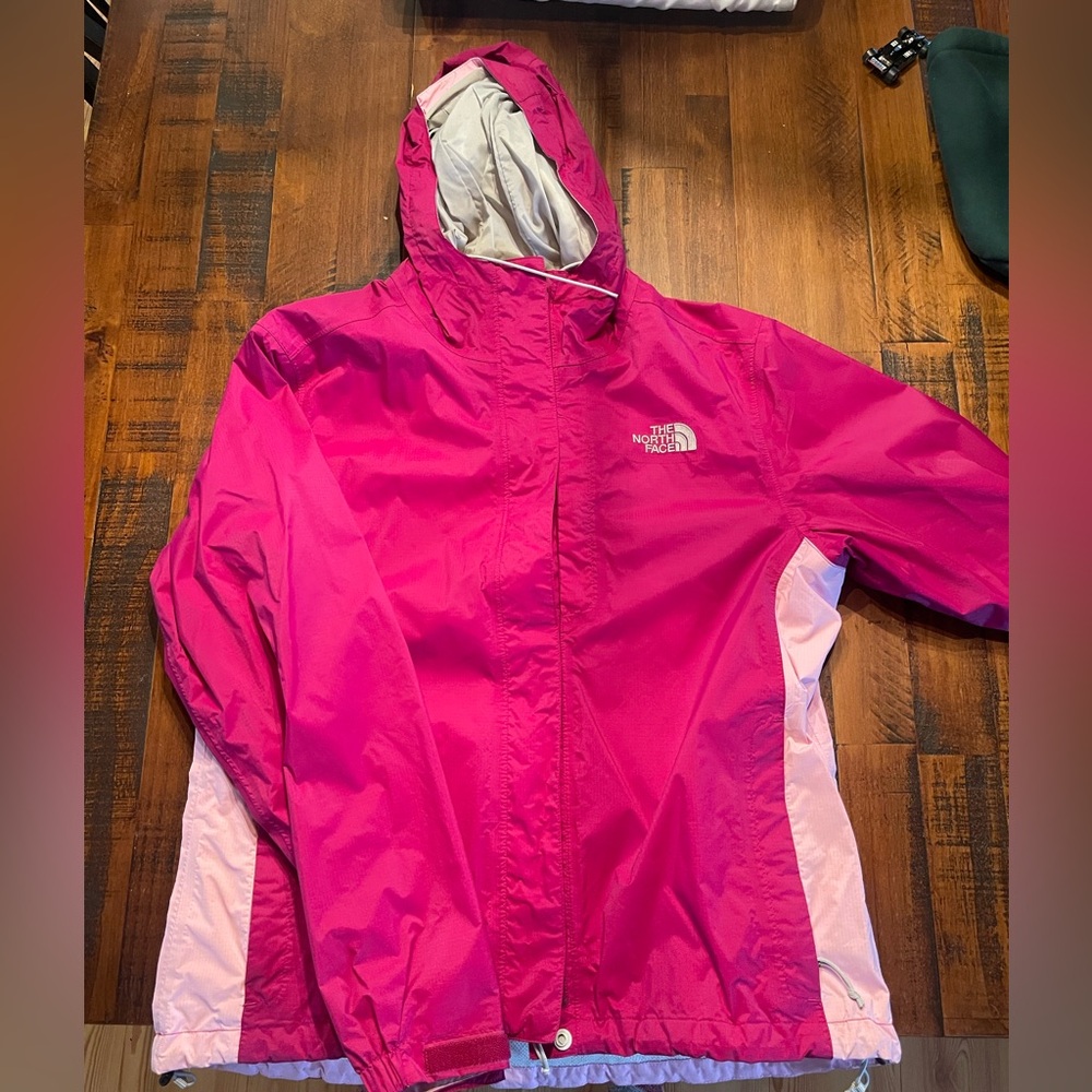 The North Face Fuchsia and Light Pink Hooded Jacket